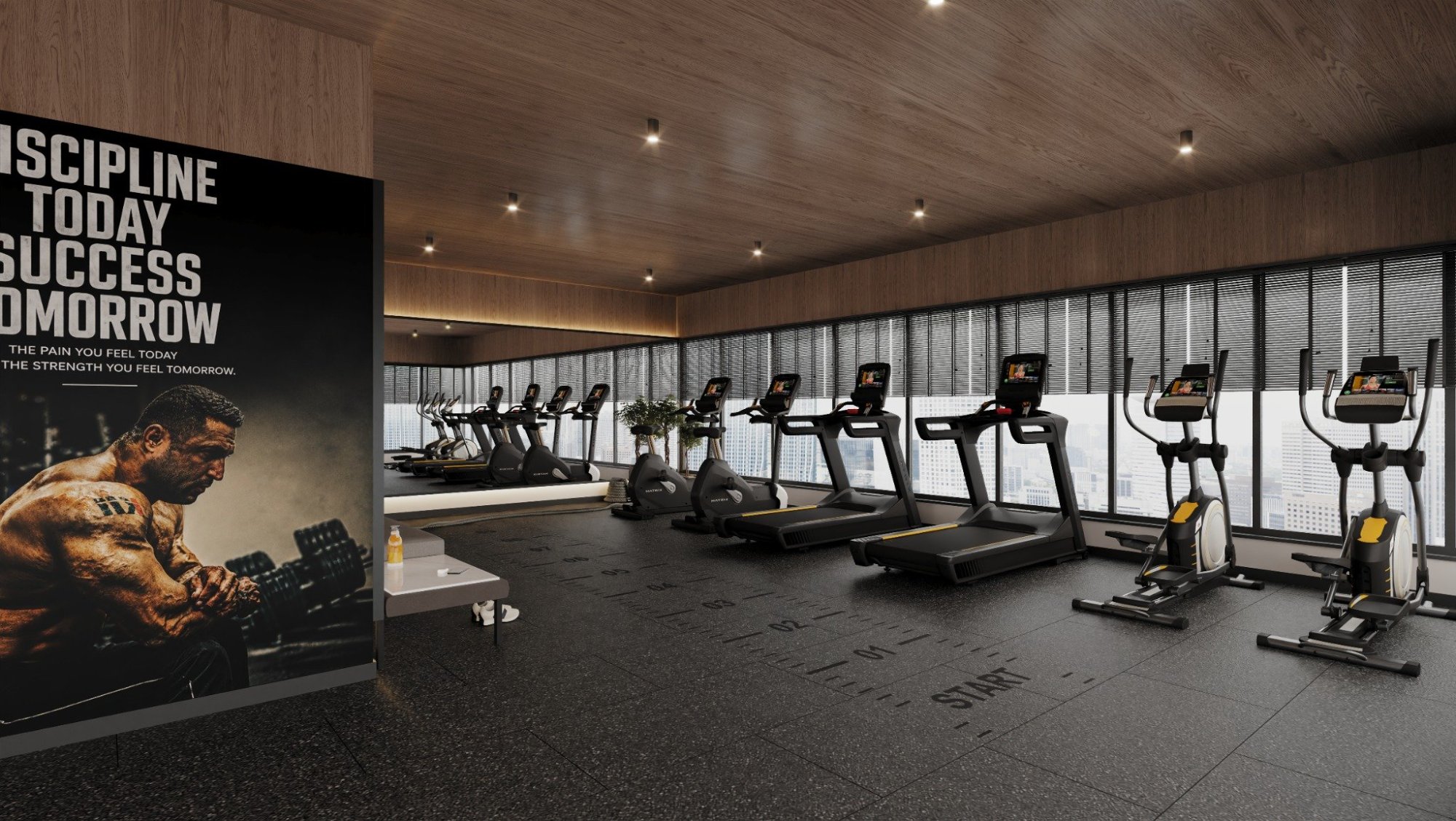Gym — Designed by K11 · cardio deck